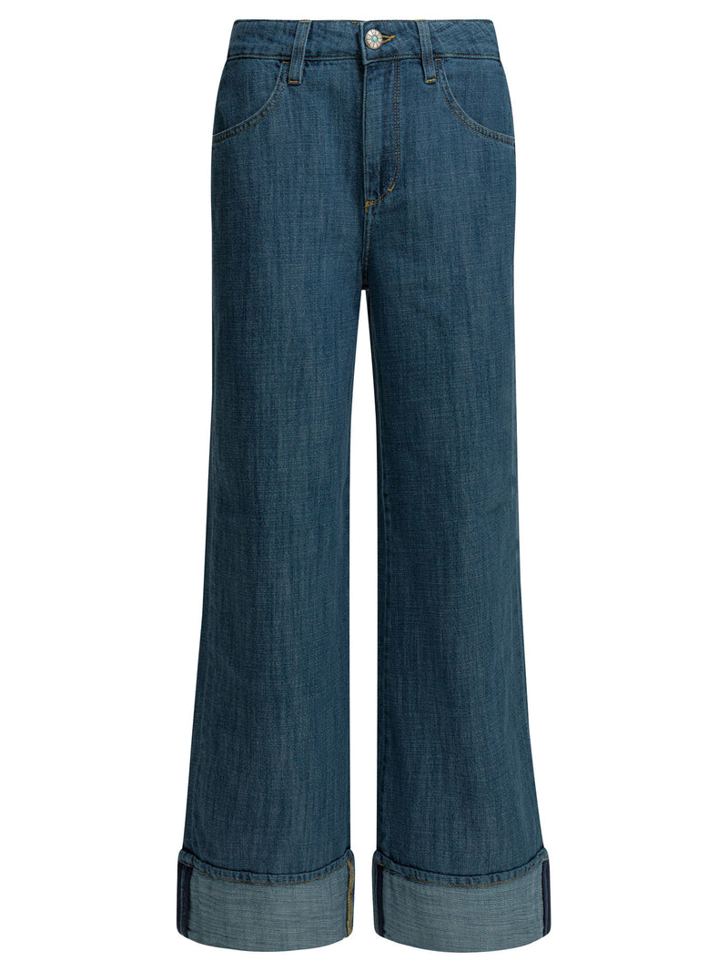 Shaft Jeans Shaft Jeans Roll Japan Flared Blue Women - World Class Fashion