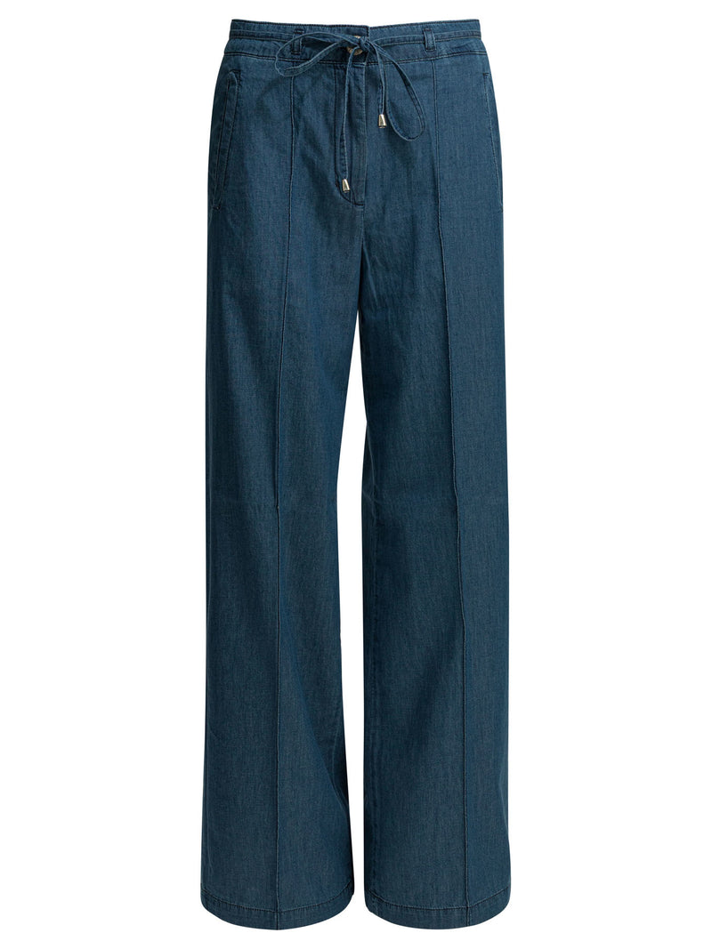 Shaft Jeans Shaft Jeans Flavia Wide Leg Jeans Blue - World Class Fashion