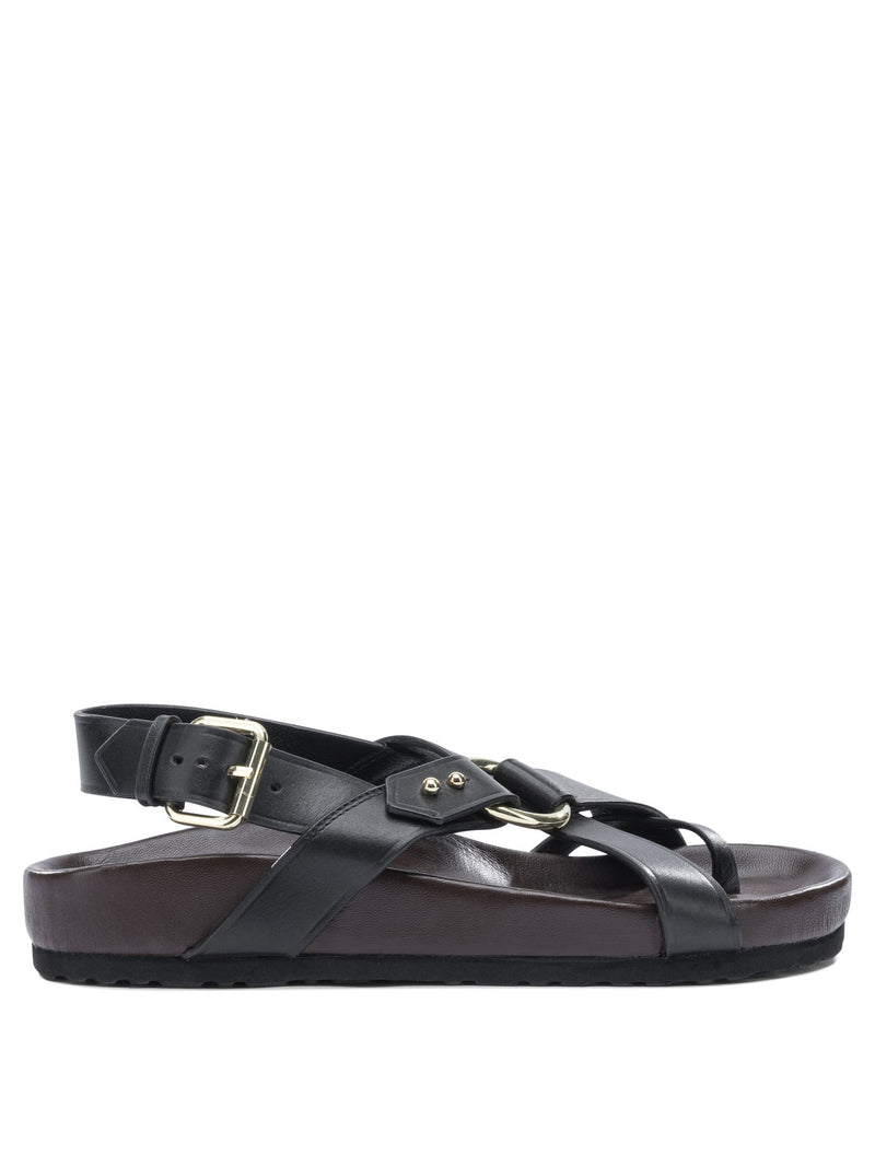 Soeur Soeur Mexico Black Leather Women Sandals - World Class Fashion