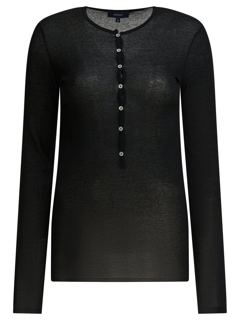 Soeur Soeur Women's Black Cotton T-Shirt - World Class Fashion