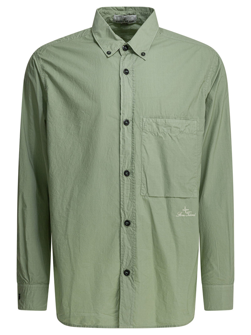 Stone Island Stone Island Casual Cotton Shirt Green Men - World Class Fashion