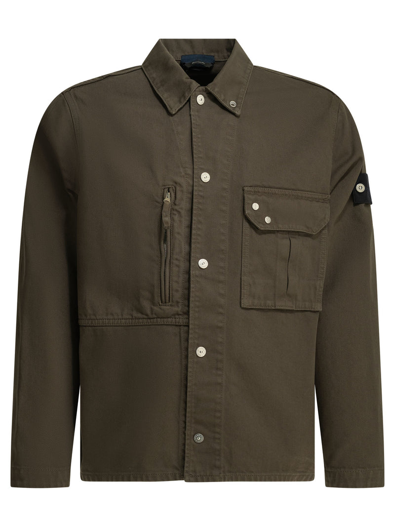 Stone Island Stone Island Overshirt Jacket Brown Men - World Class Fashion