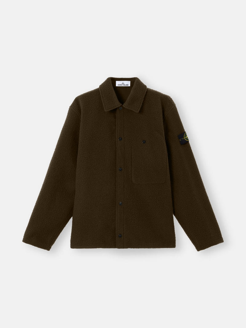 Stone Island Stone Island Nylon Wool Overshirt Jacket Green - World Class Fashion
