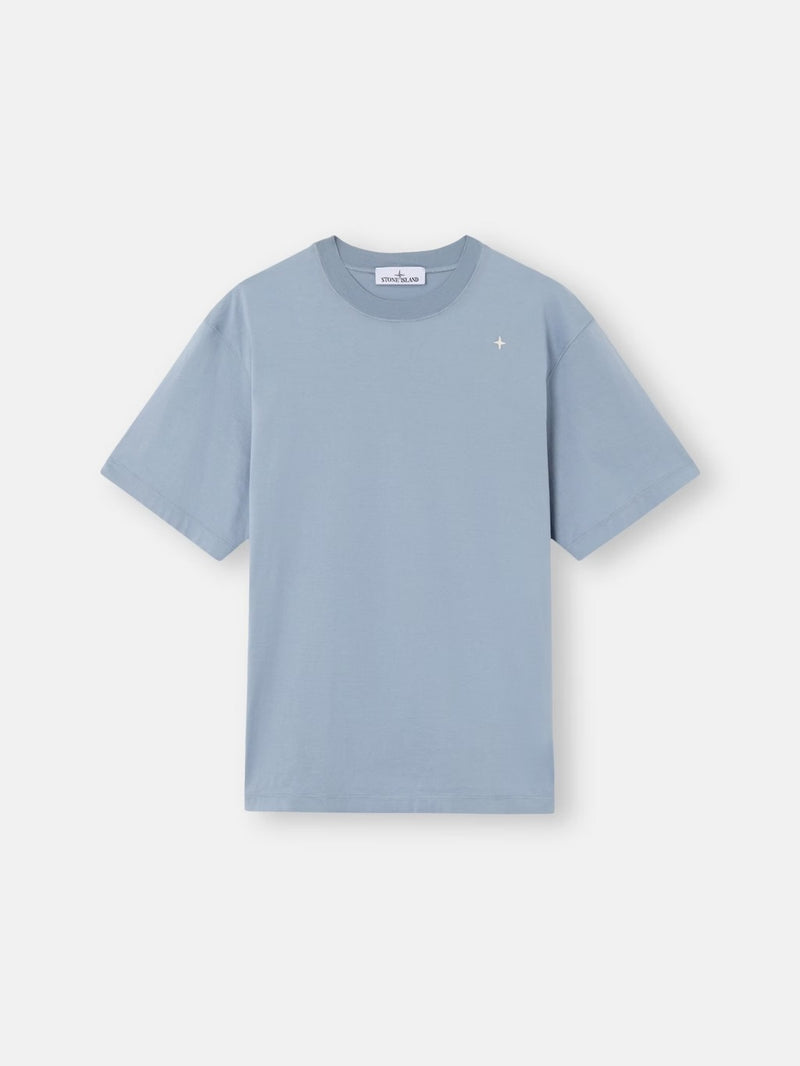 Stone Island Stone Island Cotton T-Shirt Light Blue Men - World Class Fashion