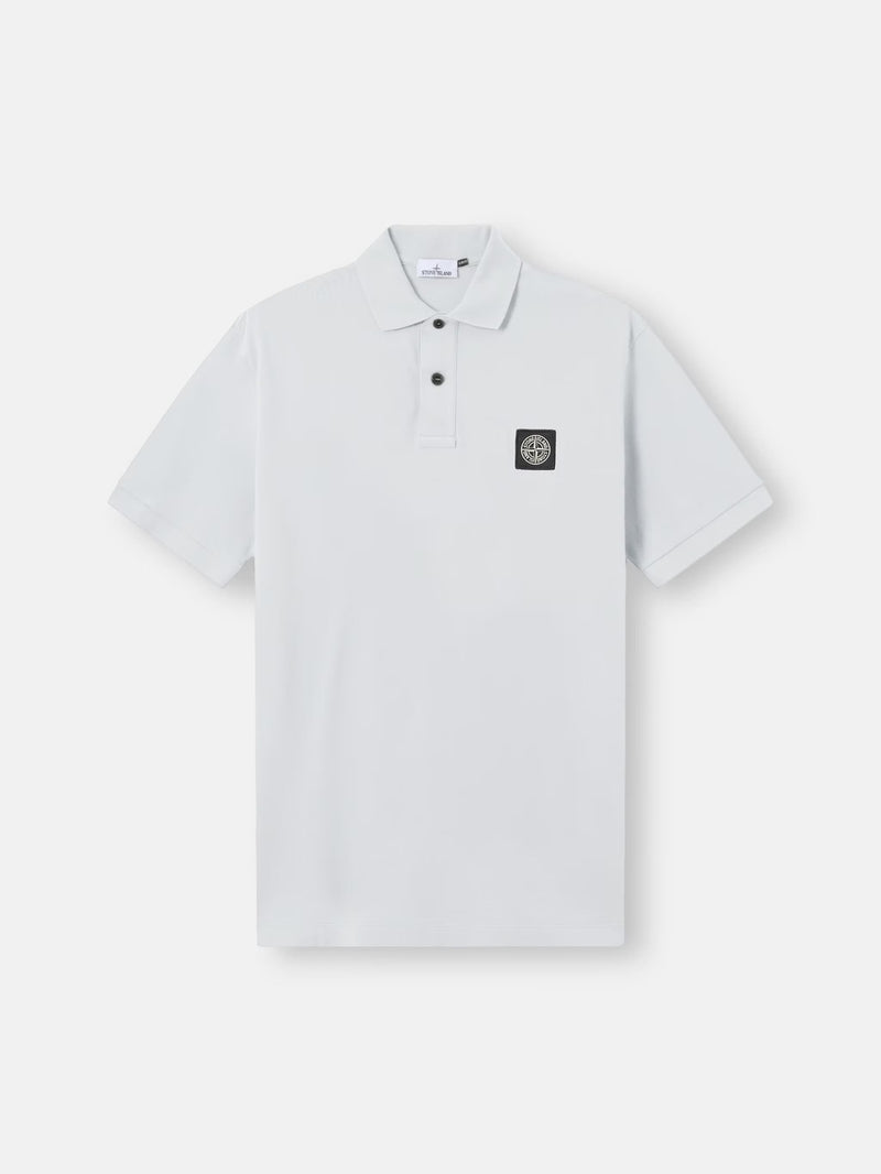 Stone Island Stone Island Slim Fit Cotton Polo Shirt Light Blue - World Class Fashion