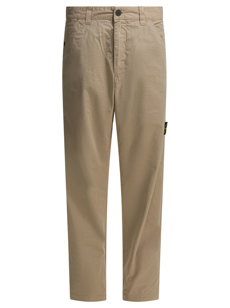 Stone Island Stone Island Ripstop Casual Pants Beige - World Class Fashion