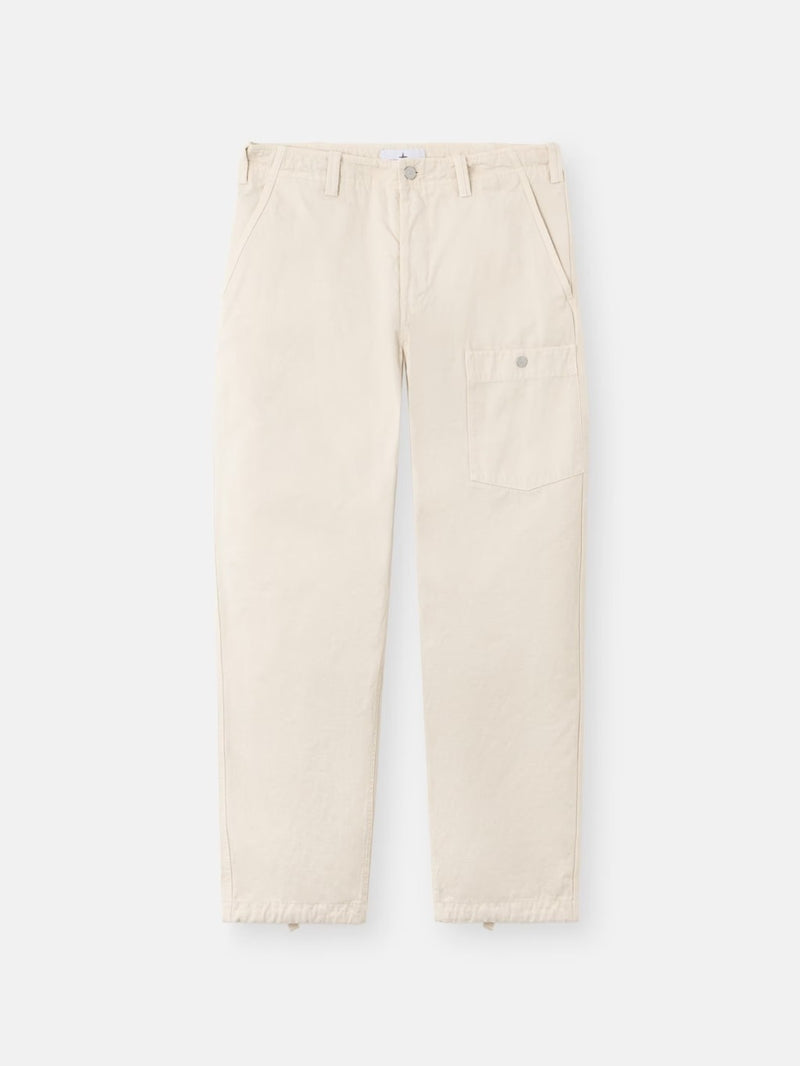 Stone Island Stone Island Cotton Cargo Pants White Men - World Class Fashion