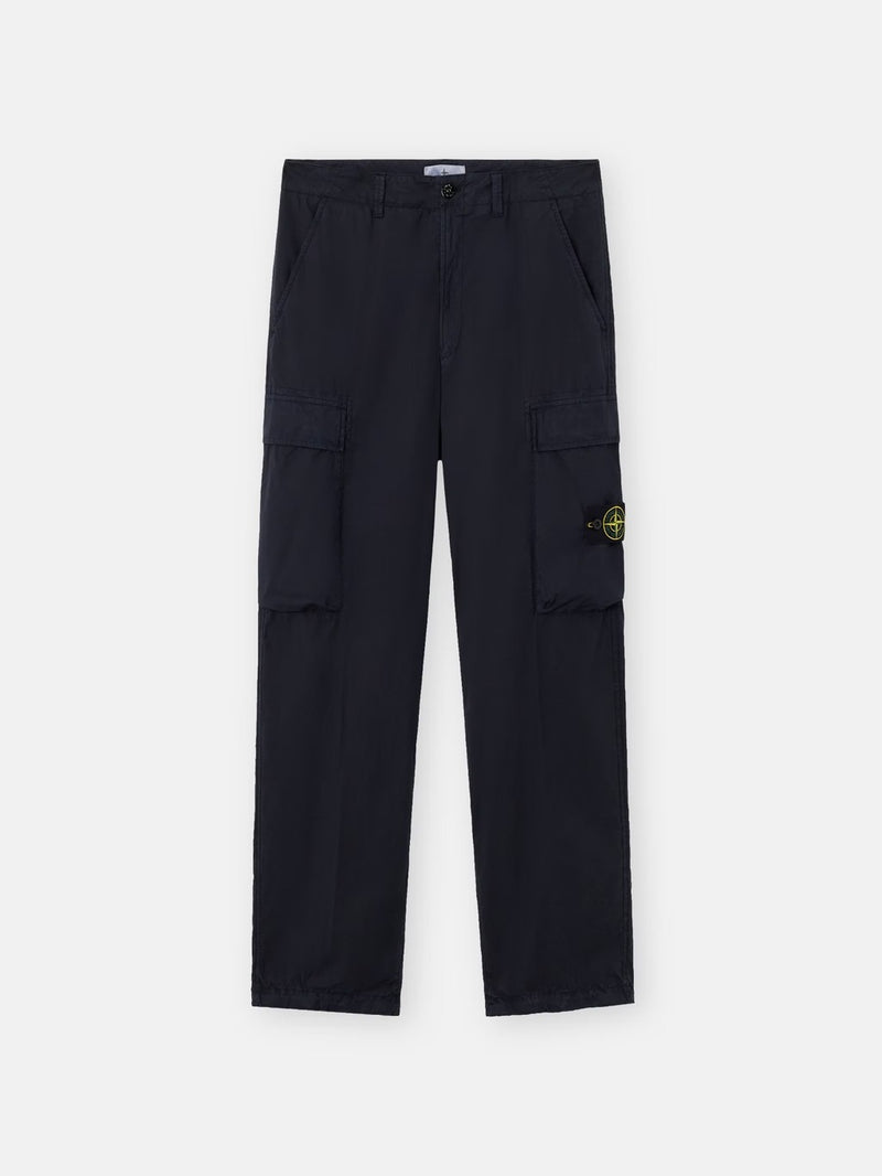 Stone Island Stone Island Cotton Stretch Cargo Pants Blue - World Class Fashion