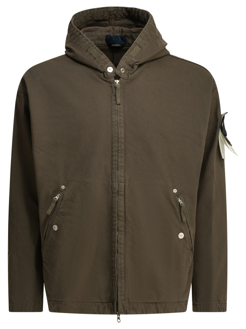 Stone Island Stone Island Cotton Hoodie Jacket Brown - World Class Fashion