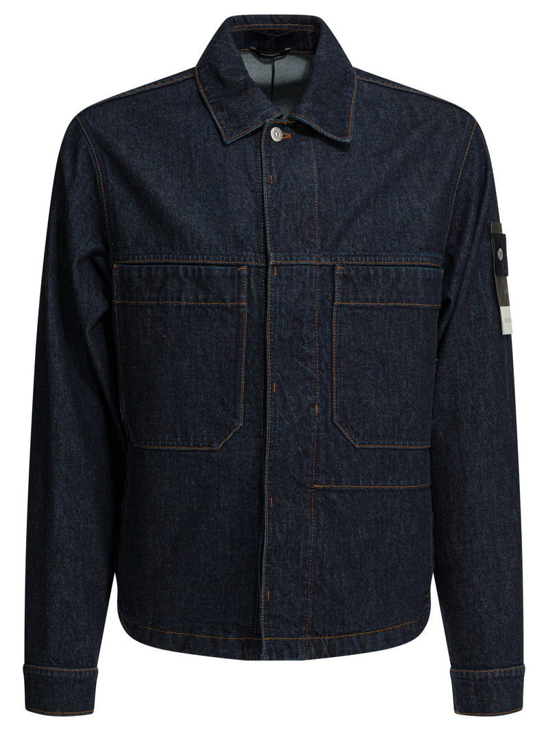 Stone Island Stone Island Denim Overshirt Jacket Blue - World Class Fashion