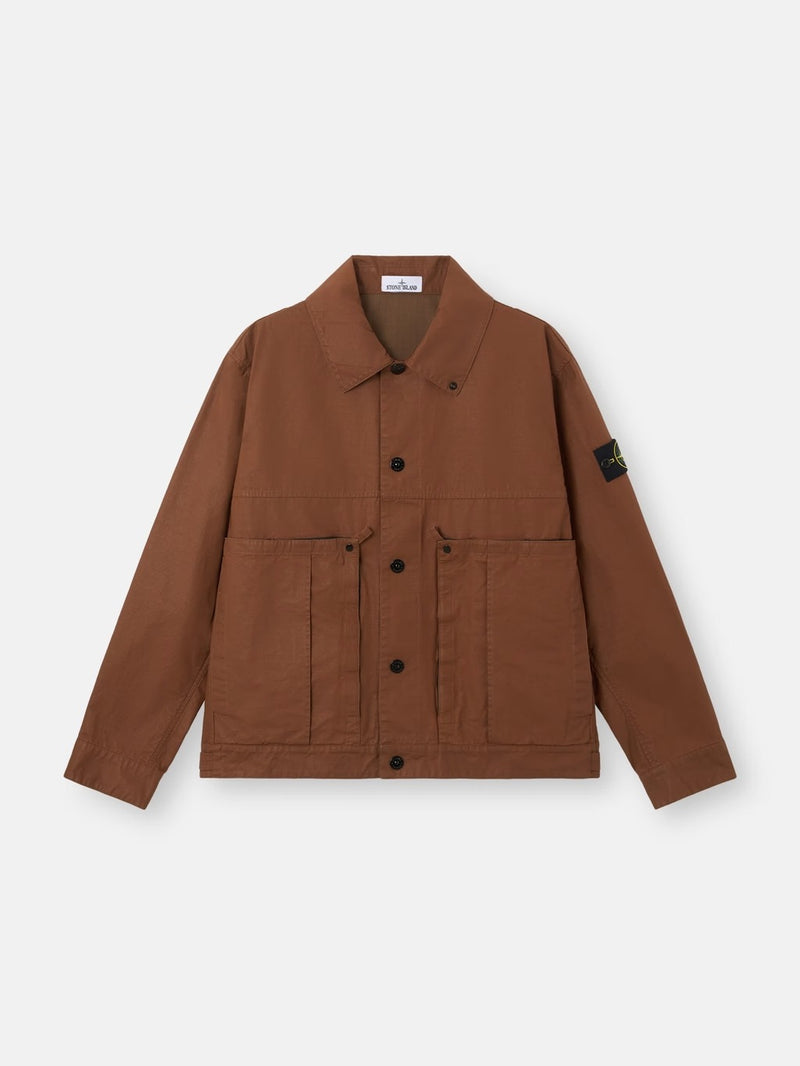 Stone Island Stone Island Coach Jacket Pigmented Resin Brown - World Class Fashion