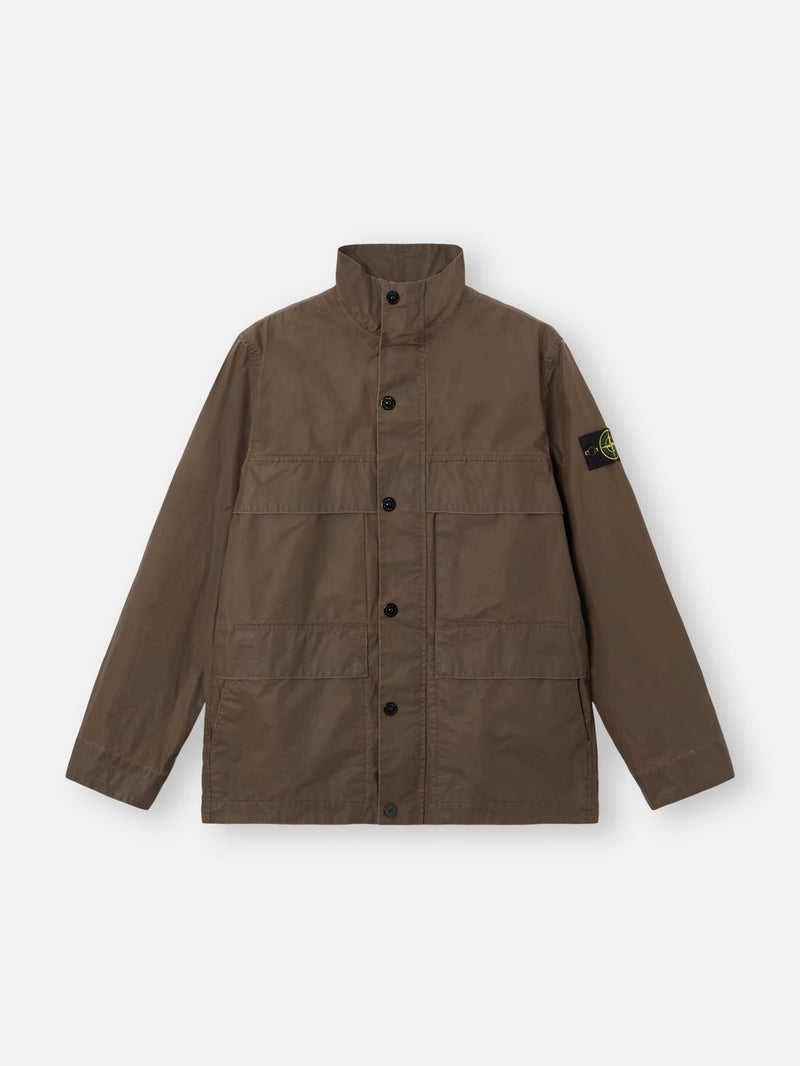 Stone Island Stone Island Waxed Cotton Jacket Brown - World Class Fashion