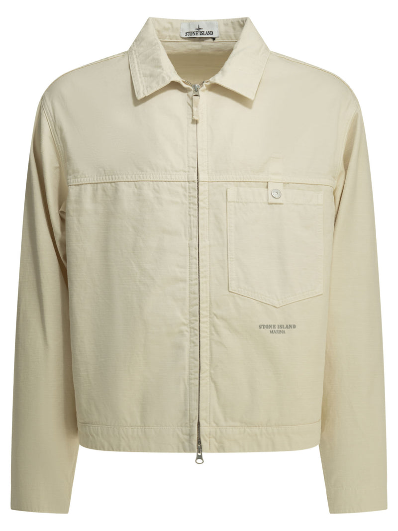 Stone Island Stone Island Overshirt Jacket White Men - World Class Fashion