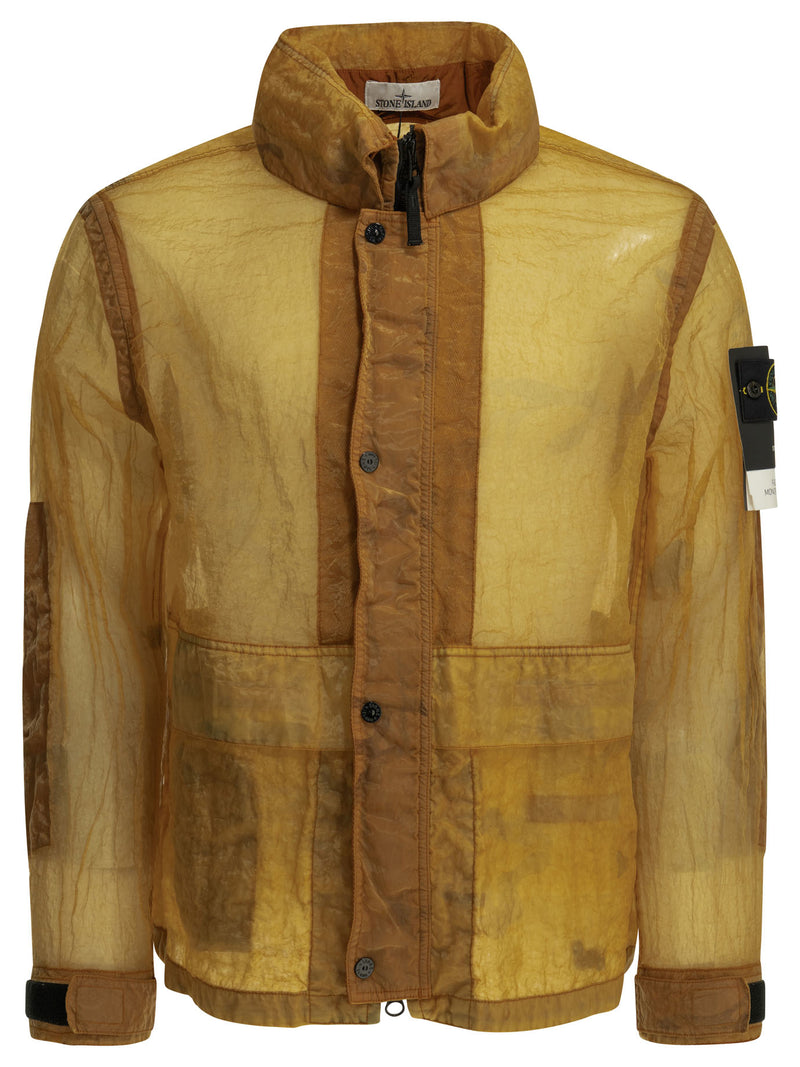 Stone Island Stone Island Waterproof Nylon Mesh Jacket Orange - World Class Fashion