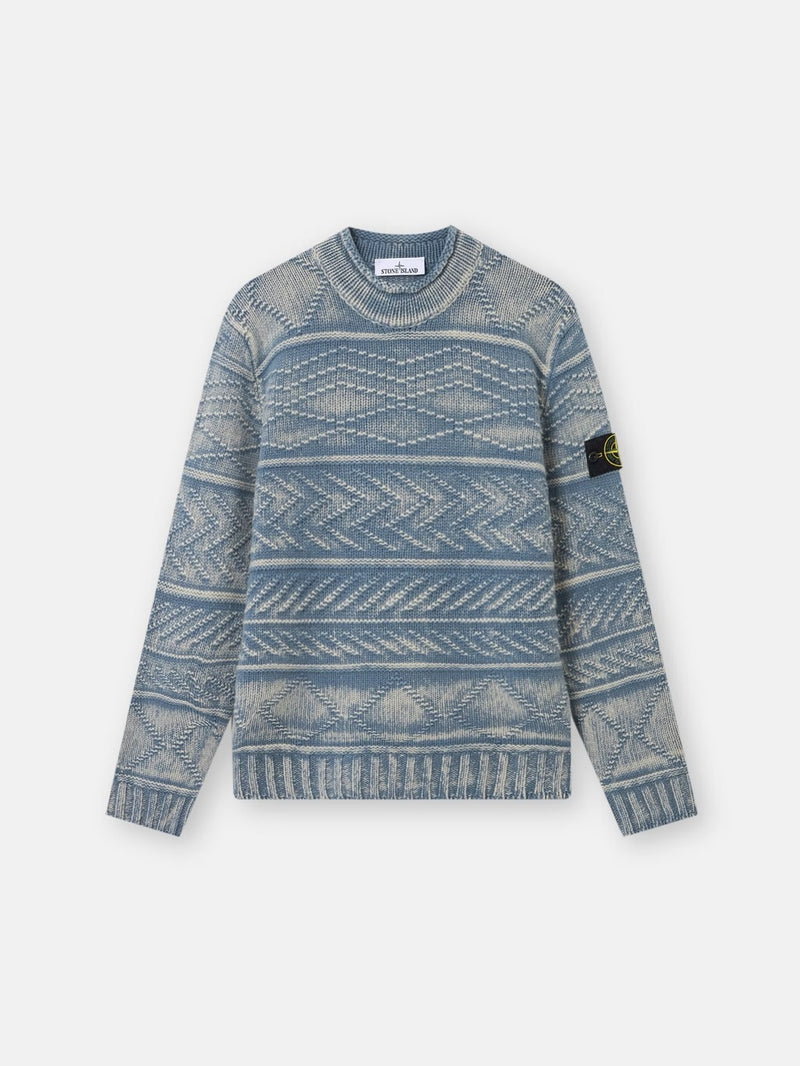 Stone Island Stone Island Cashmere Crewneck Sweater Blue - World Class Fashion