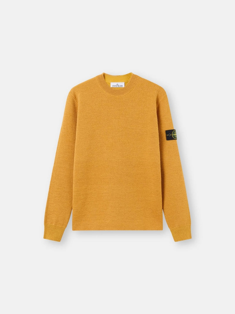 Stone Island Stone Island Crewneck Knitwear Yellow Wool Blend Men - World Class Fashion