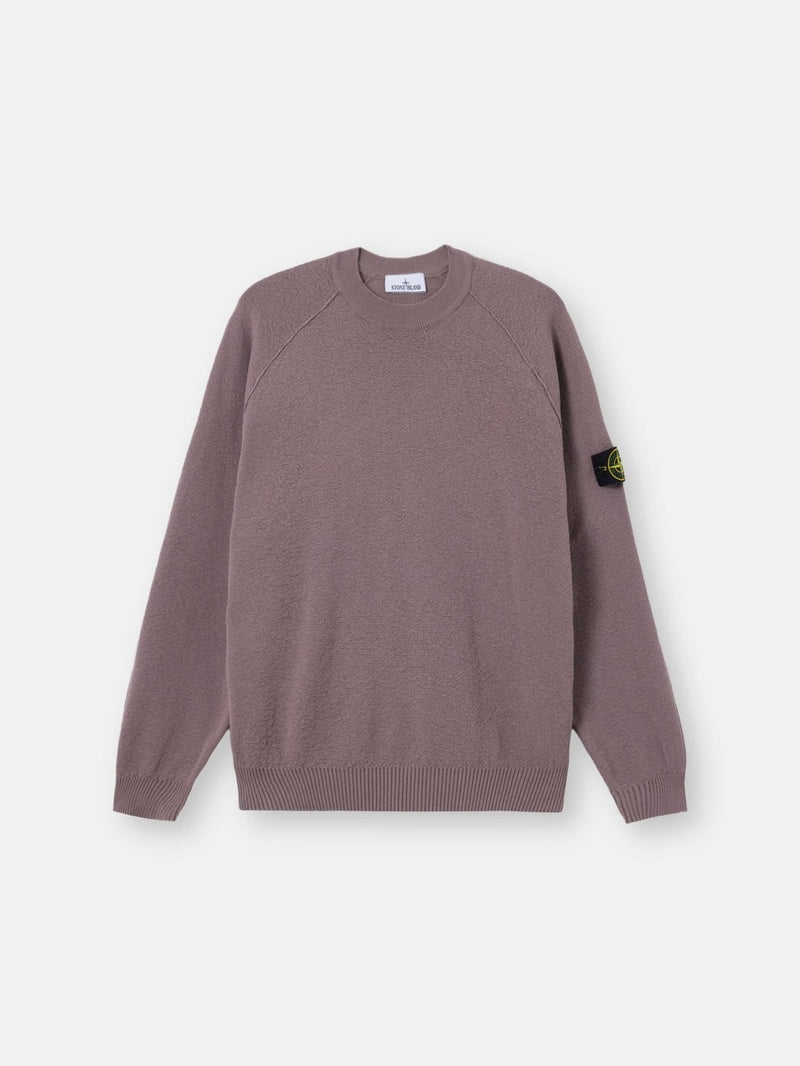 Stone Island Stone Island Crewneck Cotton Knitwear Purple - World Class Fashion