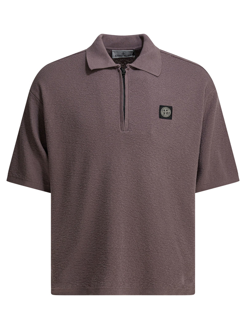 Stone Island Stone Island Men Polo Shirt Purple Cotton - World Class Fashion