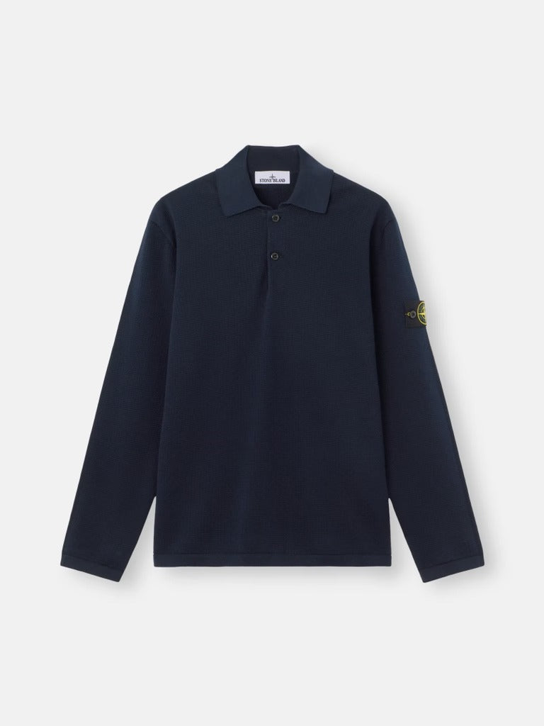 Stone Island Stone Island Long Sleeves Polo Shirt Blue Men - World Class Fashion