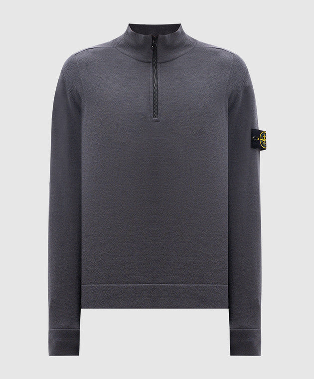 Stone Island Stone Island Half Zippered Knitwear Grey Men - World Class Fashion