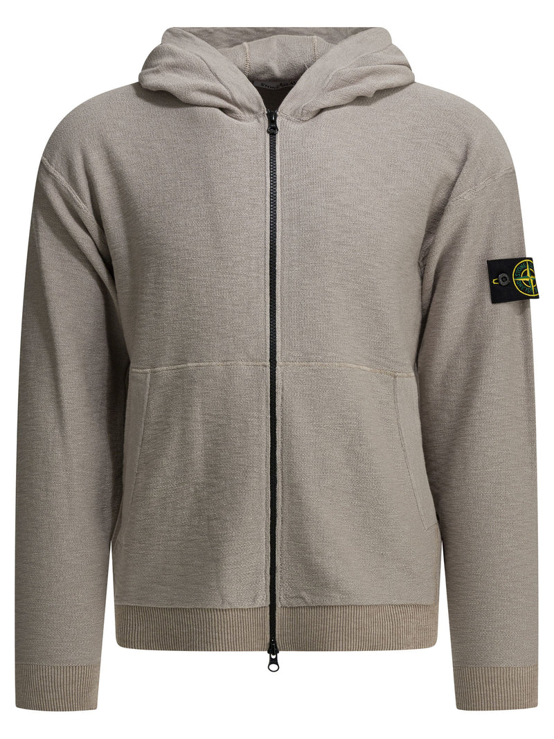 Stone Island Stone Island Hooded Sweater Beige Men - World Class Fashion