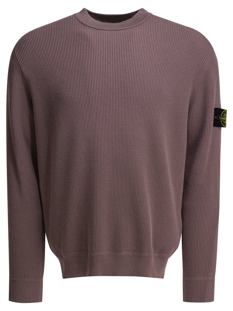 Stone Island Stone Island Men's Purple Organic Cotton Knitwear - World Class Fashion