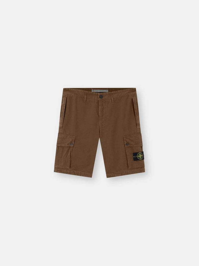Stone Island Stone Island Cotton Cargo Shorts Brown Men - World Class Fashion