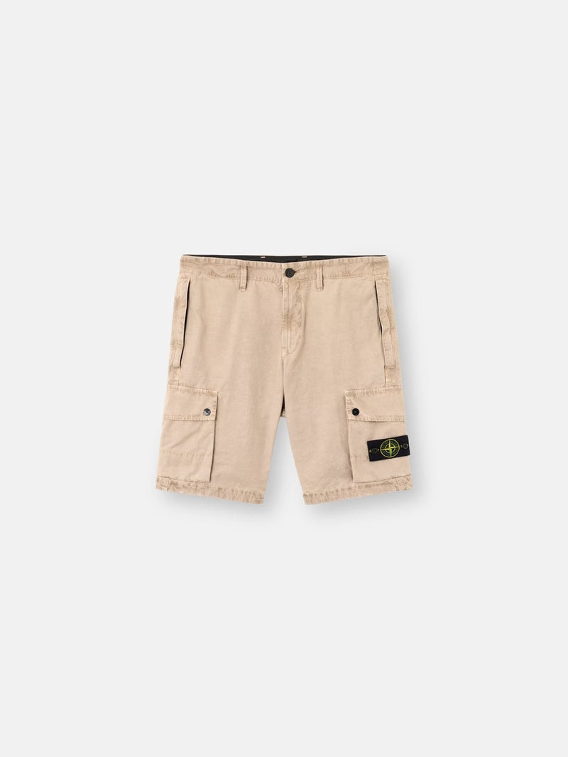 Stone Island Stone Island Cotton Cargo Shorts Beige - World Class Fashion