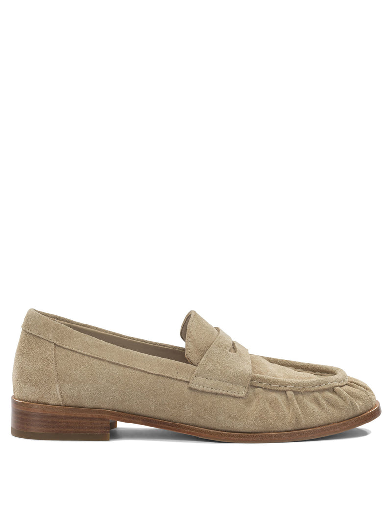 Strategia Strategia A6101VELOUR AVENA Beige Leather Loafers Women - World Class Fashion