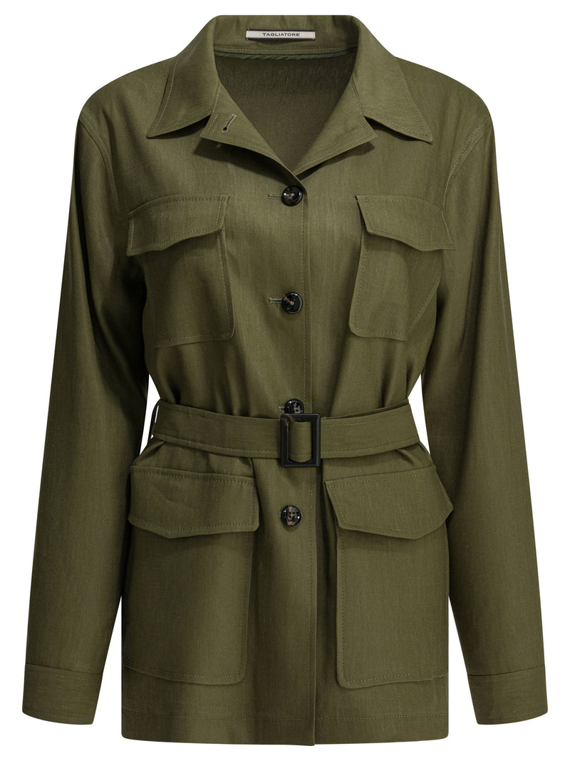 Tagliatore Tagliatore Chaqueta Overshirt Lauren Verde - World Class Fashion