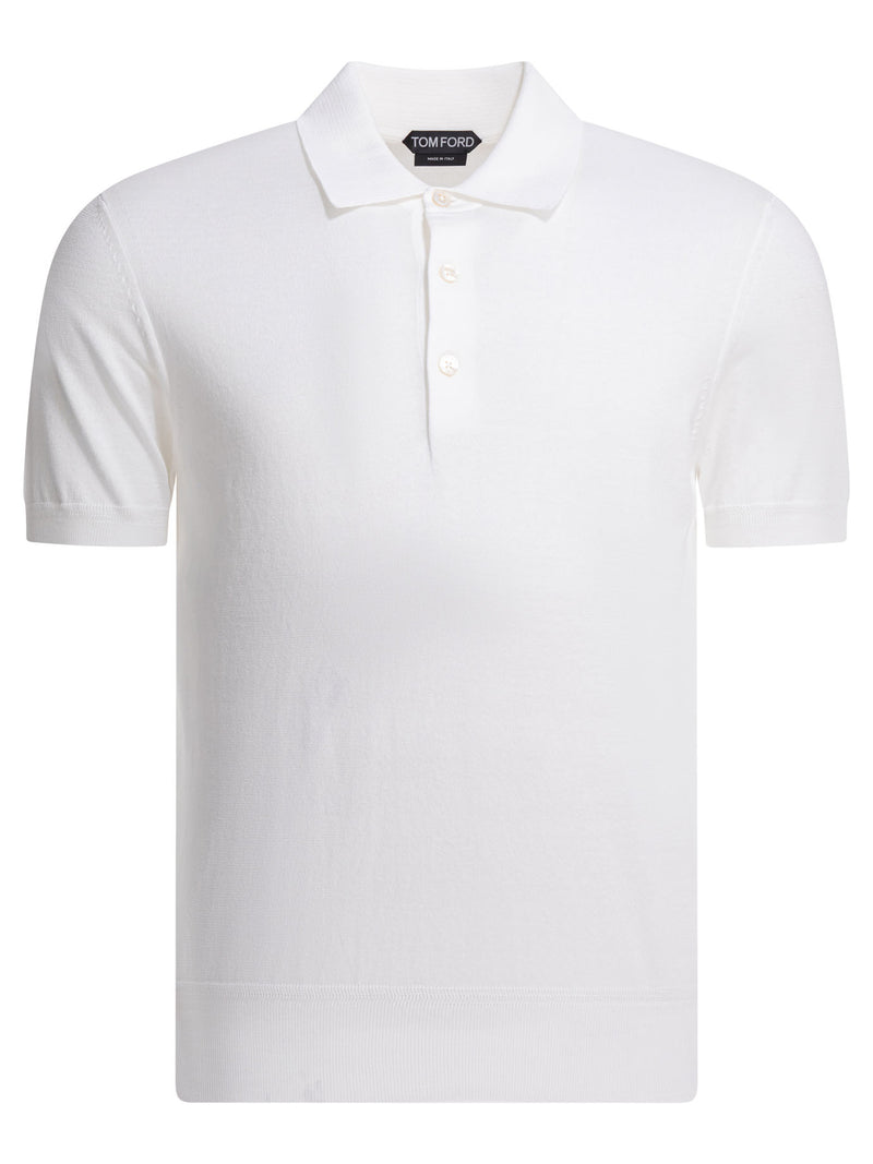 Tom Ford Tom Ford Cotton Knit Polo Shirt White Men - World Class Fashion