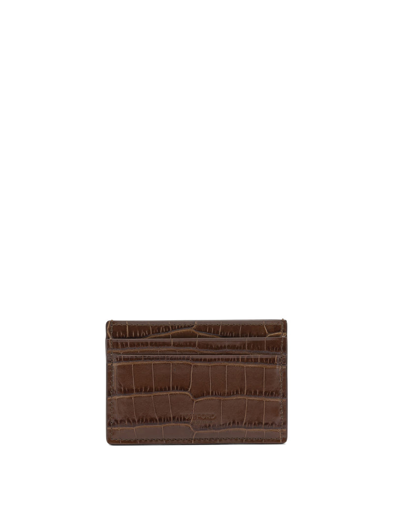 Tom Ford Tarjetero Tom Ford Exotic Line marrón - World Class Fashion