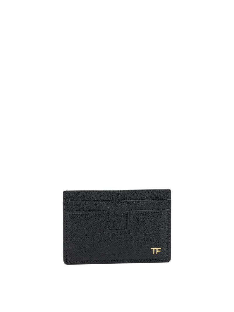 Tom Ford Tom Ford Small Grain Leather Card Holder Black - World Class Fashion