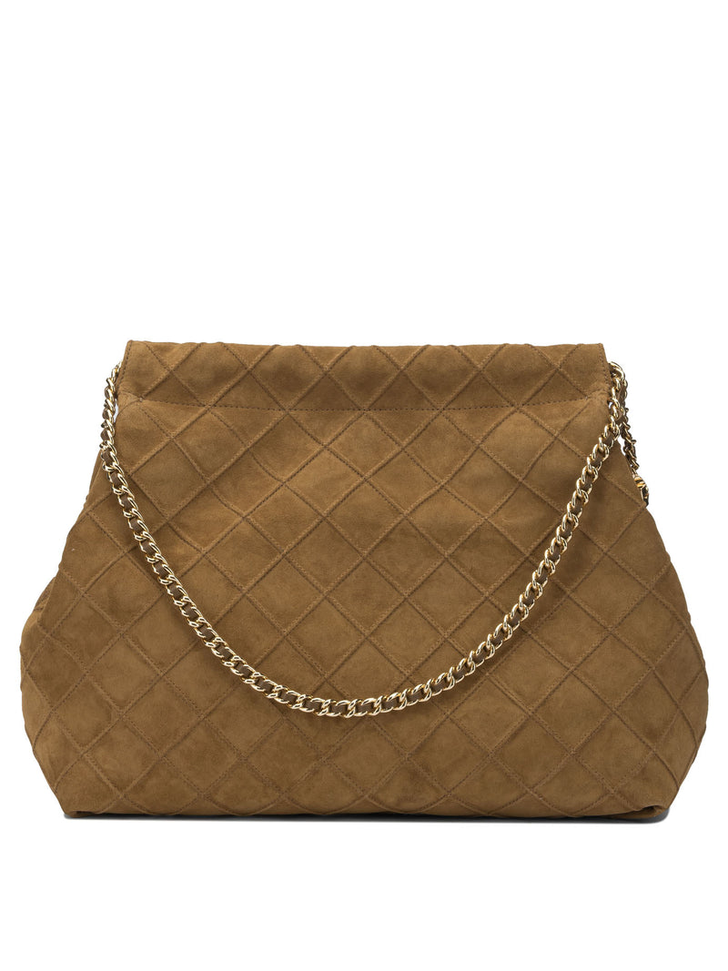 Tory Burch Tory Burch Brown Bovine Suede Shoulder Bag - World Class Fashion