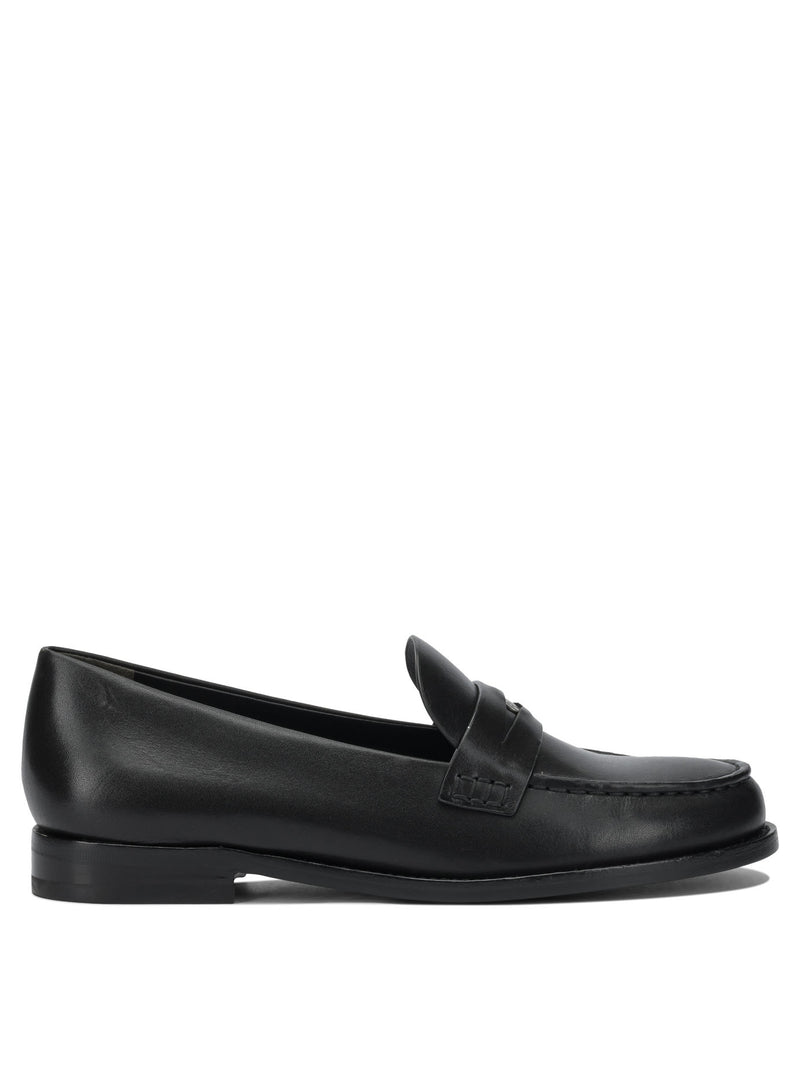 Tory Burch Tory Burch Women's Black Leather Loafers - World Class Fashion