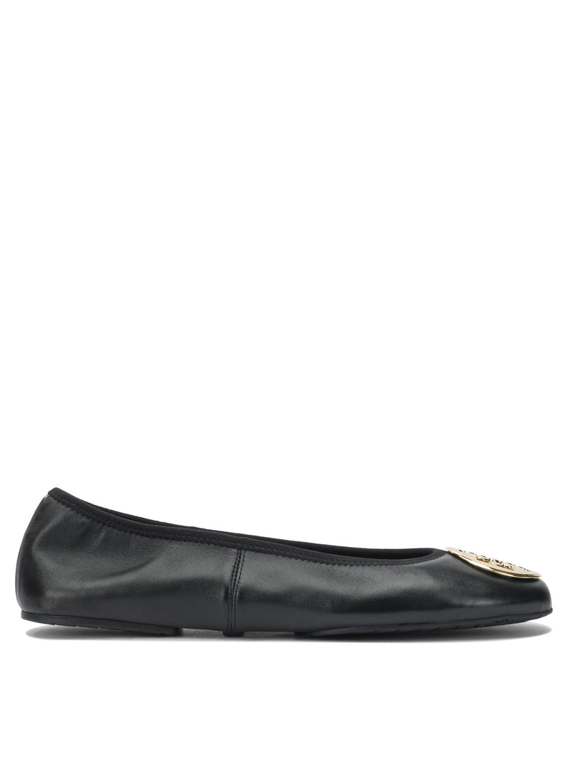 Tory Burch Tory Burch Black Ovine Leather Ballerinas Women - World Class Fashion