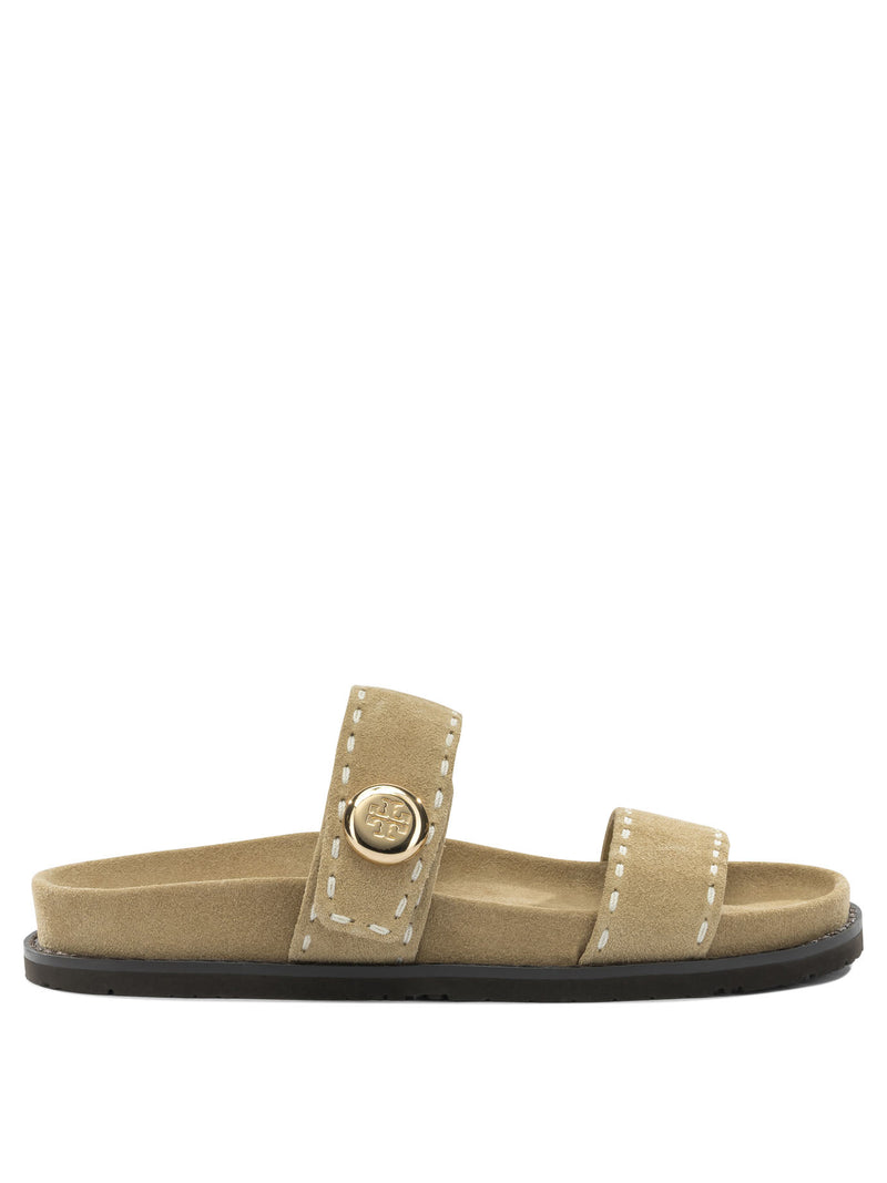 Tory Burch Tory Burch Women Suede Sandals Beige - World Class Fashion