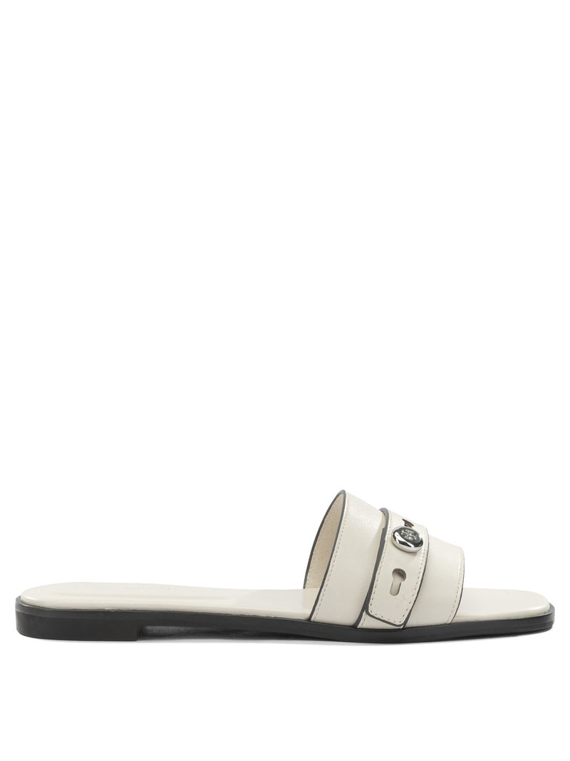Tory Burch Tory Burch White Goat Leather Women Sandals - World Class Fashion