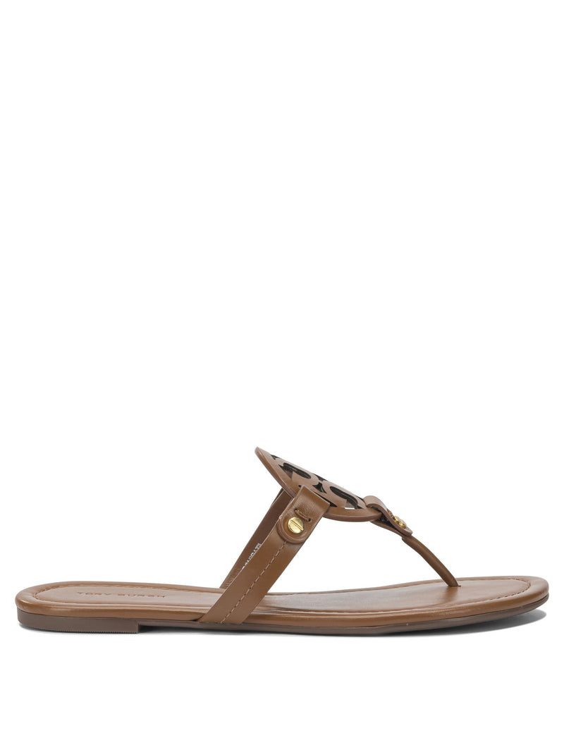 Tory Burch Tory Burch Brown Leather Women Sandals - World Class Fashion