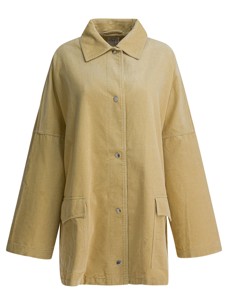 Toteme Toteme Velvet Overshirt Jacket Beige Women - World Class Fashion