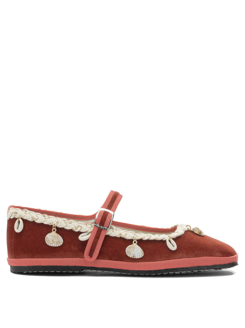 Toujours Toujours Lou Lou Ballerinas Orange Women - World Class Fashion