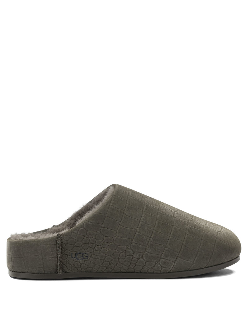 Ugg Ugg Women's Grey Leather Loafers 1178610DNSS - World Class Fashion