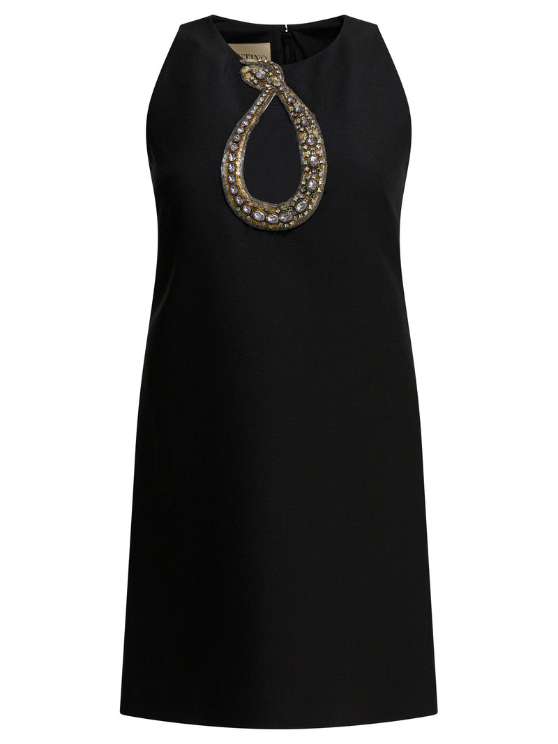 Valentino Valentino Vestido corto acampanado negro para mujer - World Class Fashion