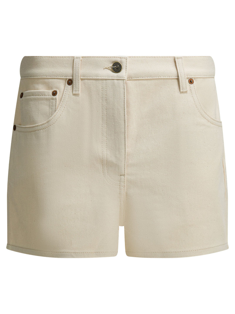 Valentino Valentino Pantalón Corto Algodón Blanco Mujer - World Class Fashion