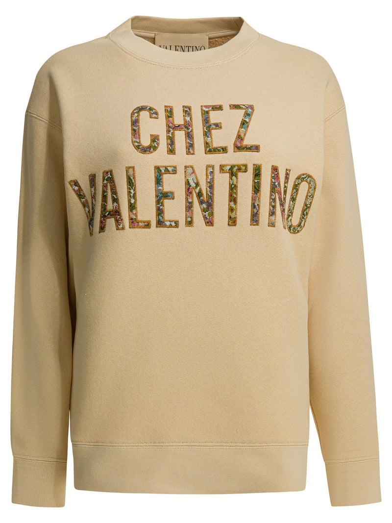 Valentino Valentino Cotton Sweatshirt Beige Women - World Class Fashion