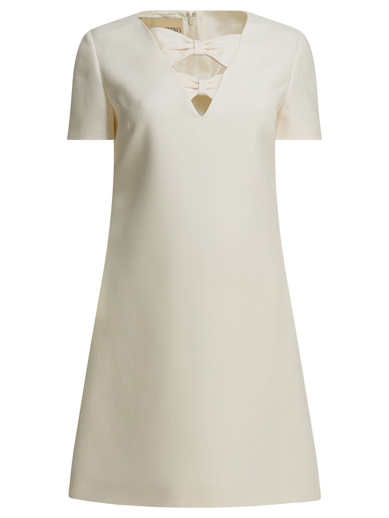 Valentino Valentino Vestido de Lana Virgen y Seda Blanco para Mujer - World Class Fashion