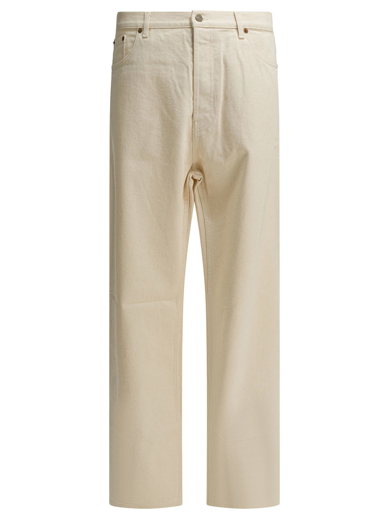 Valentino Valentino Vaqueros de algodón blancos para hombre - World Class Fashion