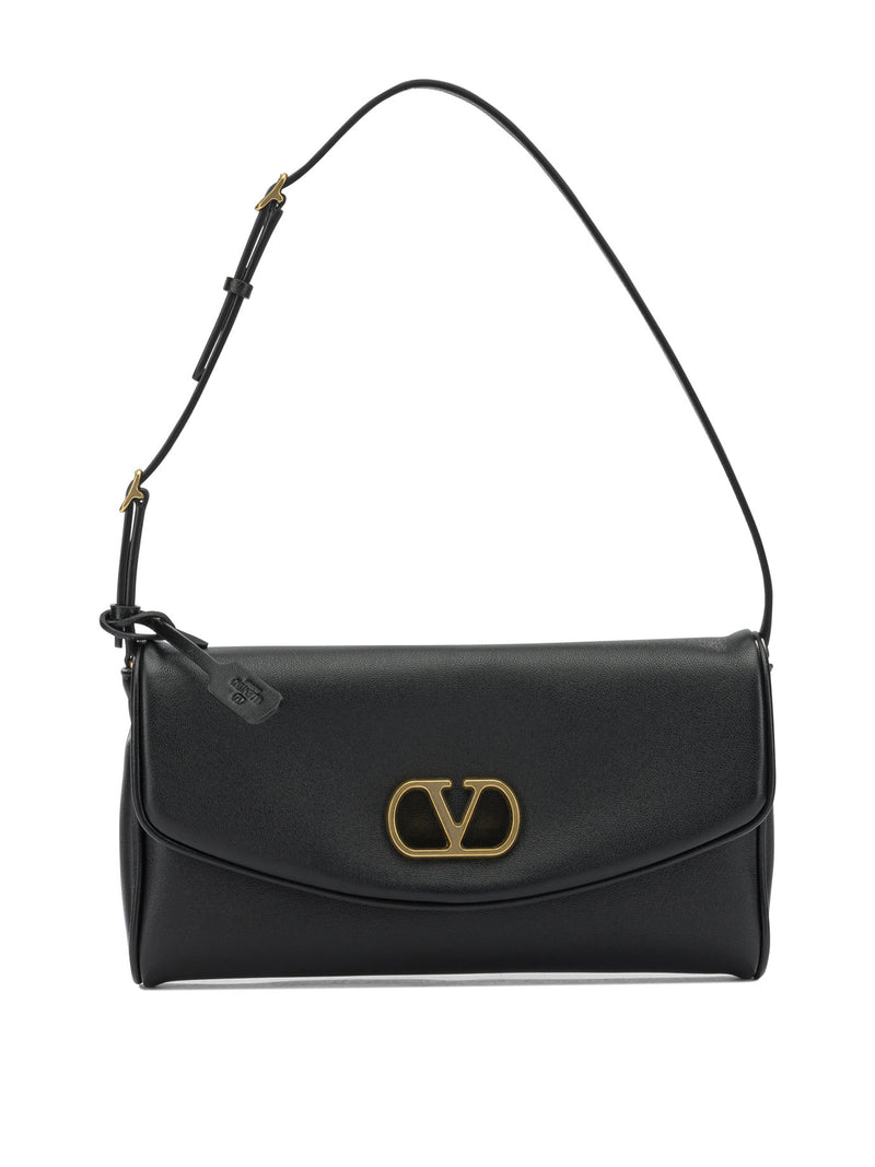 Valentino Garavani Valentino Garavani Devain Small Shoulder Bag Black - World Class Fashion