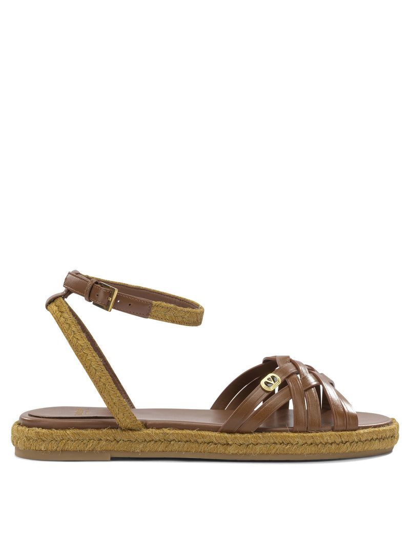 Valentino Garavani Valentino Garavani Vg Bribri Low Sandals Brown Women - World Class Fashion