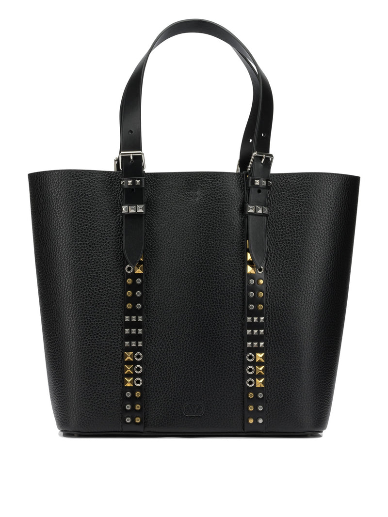 Valentino Garavani Bolso Mediano Valentino Garavani Rockstud Negro - World Class Fashion